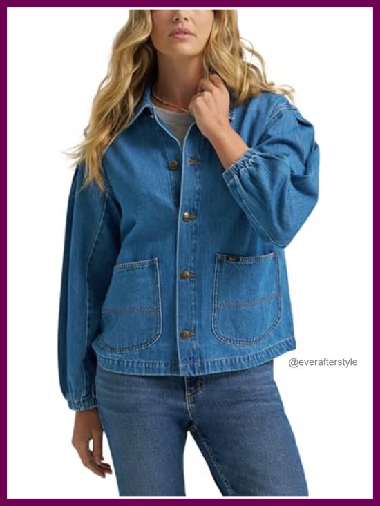 Jackets & Blazers - Lee Women's Legendary Chore Shacket 100% Cotton Relaxed Fit